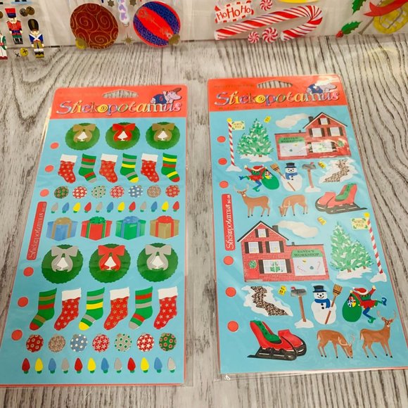 Vintage Stickopotumus Christmas Binder Sticker Lot of 6 Scrapbooking Planner - Picture 5 of 7